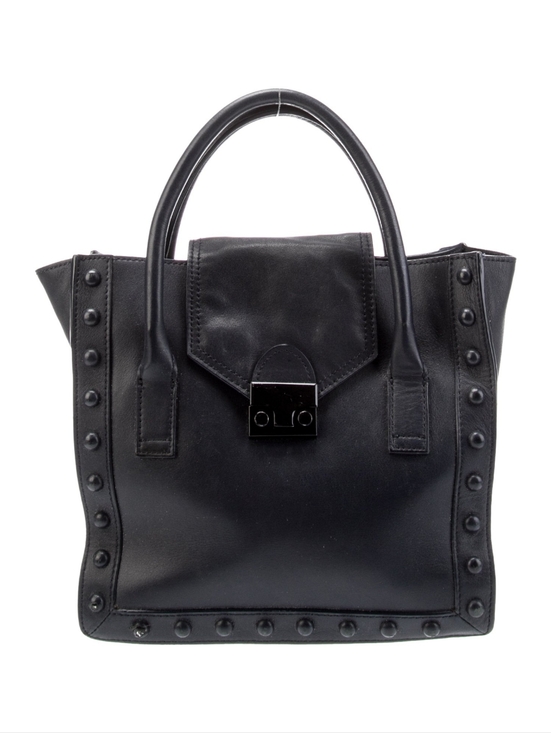 Loeffler Randall Handbags - EUC Loeffler Randall Black Studded Top-Handle Satchel